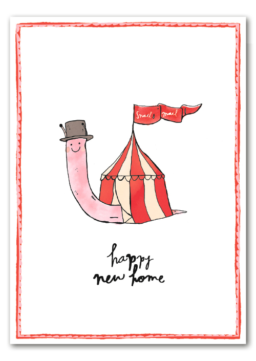 WBdesignz Biglietto Di Auguri Per Nuova Casa 'Happy New Home' Con Busta In Carta Kraft - 300g/m²